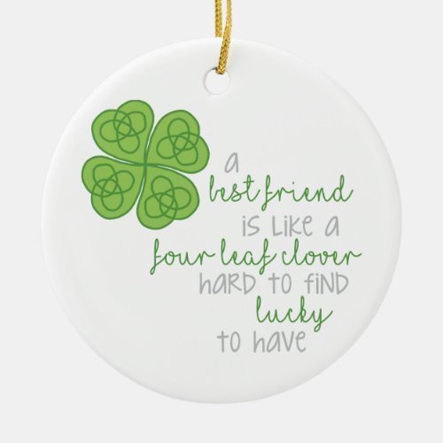 Four Leaf Clover Ceramic Ornament