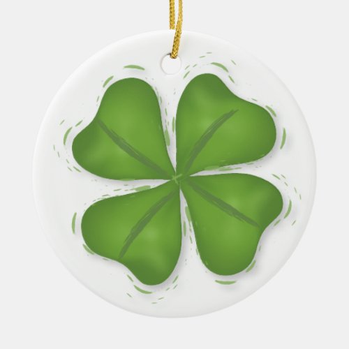 Four Leaf Clover Ceramic Ornament