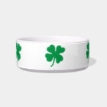 Four Leaf Clover Ceramic Pet Food Bowl<br><div class="desc">Give your pet a bit of the 'Luck of the Irish',  with this four leaf clover themed pet bowl.</div>