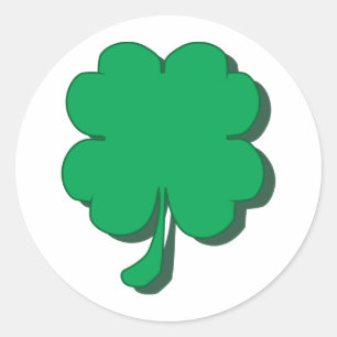 Four-Leaf-Clover Classic Round Sticker
