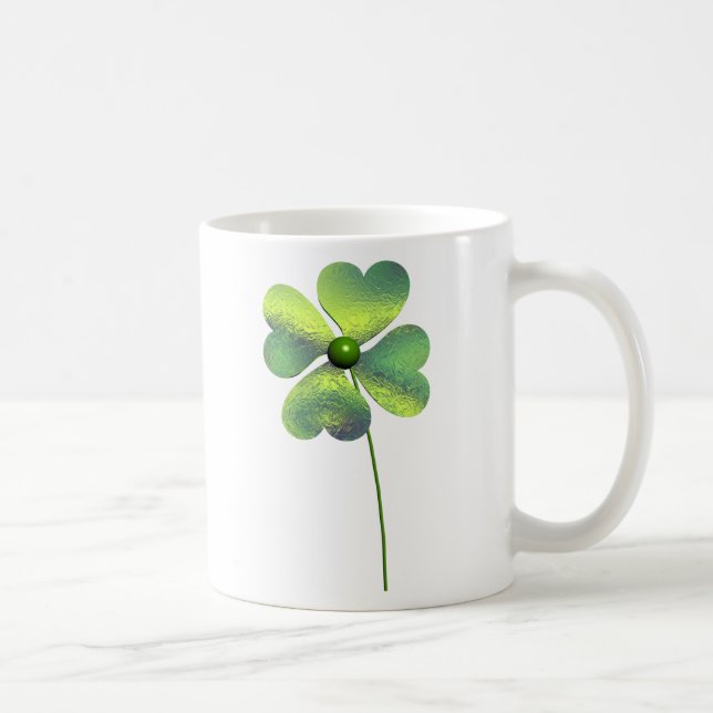 Four Leaf Clover Coffee Mug (Right)