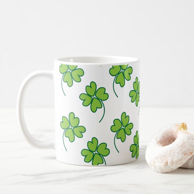 Four Leaf Clover Coffee Mug (With Donut)