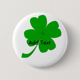 Four Leaf Clover Custom Button