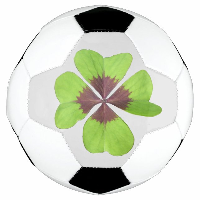 Four Leaf Clover Customizable Soccer Ball (Front)