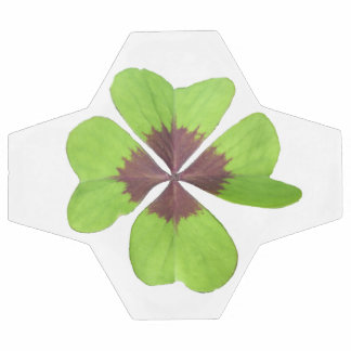 Four Leaf Clover Customizable Soccer Ball White