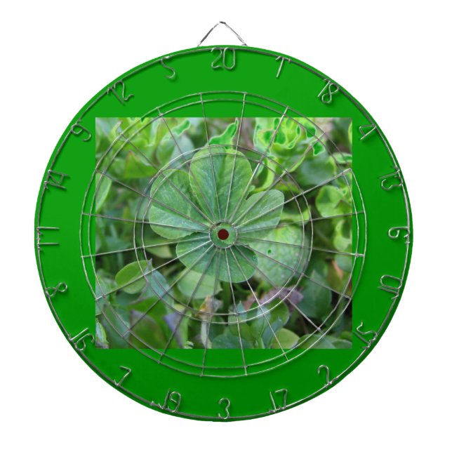 Four Leaf Clover Dartboard With Darts (Front)
