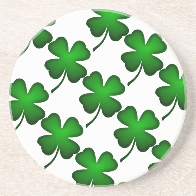 Four Leaf Clover Drink Coaster (Front)