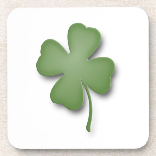 Four Leaf Clover Drink Coaster (Front)