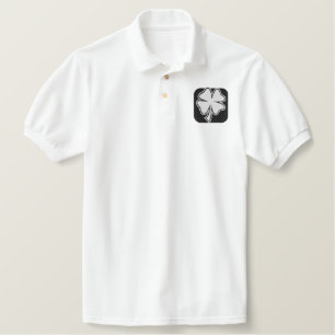 FOUR LEAF CLOVER EMBROIDERED POLO SHIRT