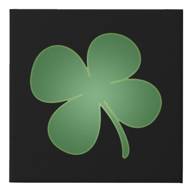Four Leaf Clover Faux Canvas Print (Front)