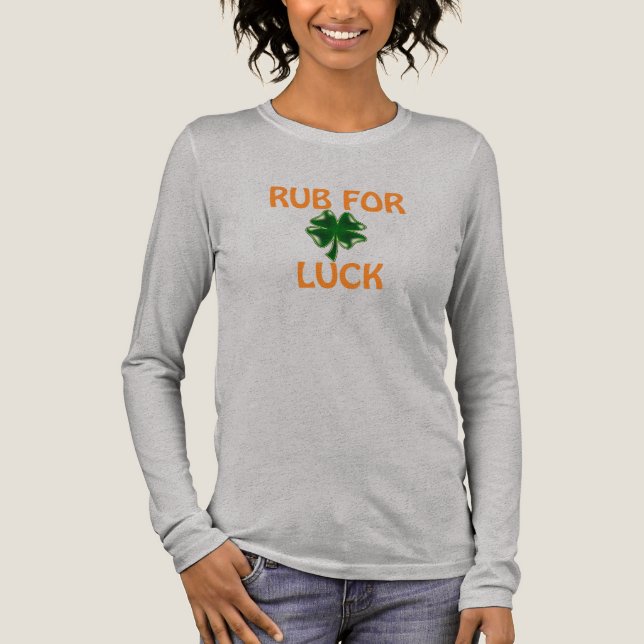 Four Leaf Clover for Luck Tri-Blend Shirt (Front)