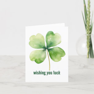 Four-Leaf Clover "Good Luck" Note Card
