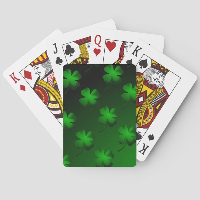 Four Leaf Clover Gradient Poker Cards (Back)