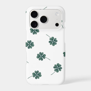 Four Leaf Clover Green Watercolor iPhone 17 Pro Case