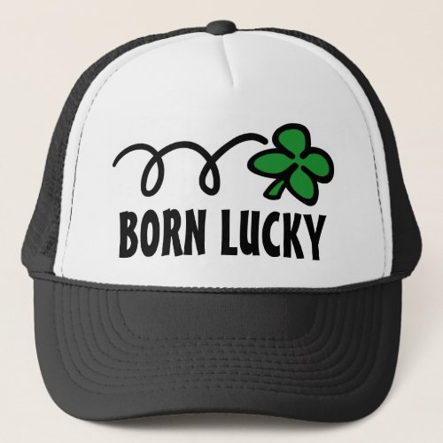 Four leaf clover hat  Born lucky