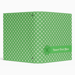 Four leaf Clover Hearts pattern Customizable Binder