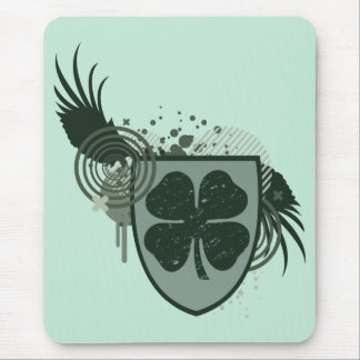 four leaf clover : hi-fi : mouse pad