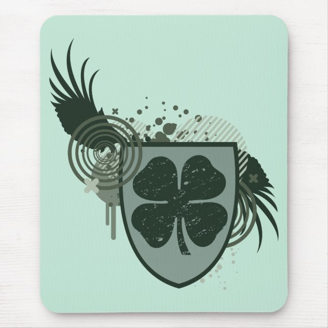 four leaf clover : hi-fi : mouse pad (Front)