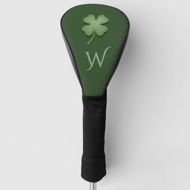 Four Leaf Clover Initialized Golf Head Cover (Front)
