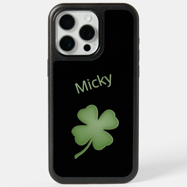 Four Leaf Clover iPhone 15 Pro Max Case (Back)