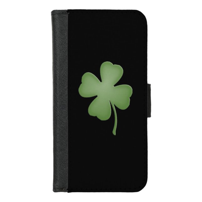Four Leaf Clover iPhone Wallet Case (Front)
