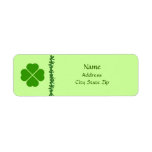 Four Leaf Clover Irish Address Labels