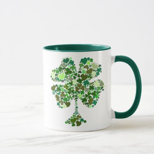 Four Leaf Clover Irish Coffee Mug