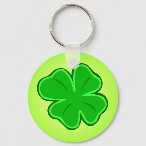 Four Leaf Clover Irish Green Lucky Shamrock Keychain