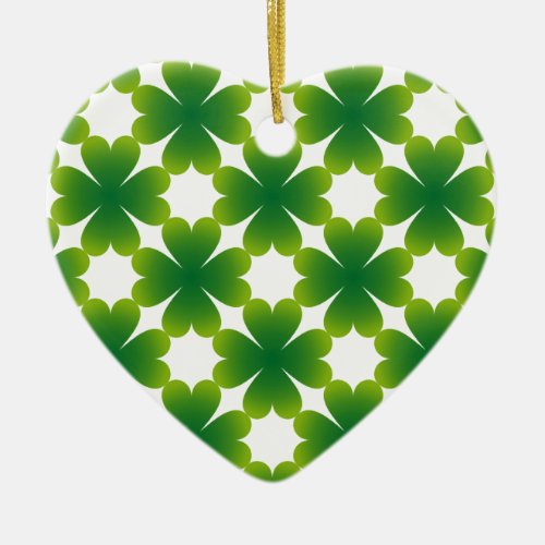 Four Leaf Clover Irish Shamrock Custom Gift Item Ceramic Ornament