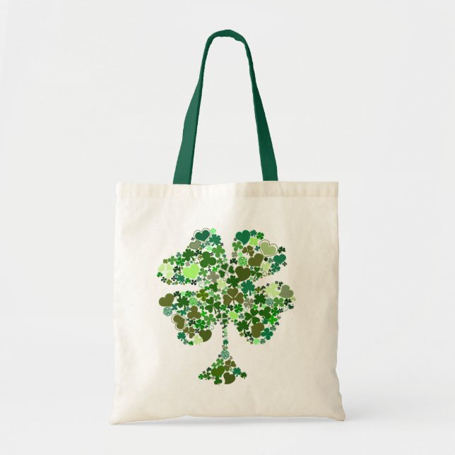 Four Leaf Clover Irish Tote Bag (Front)