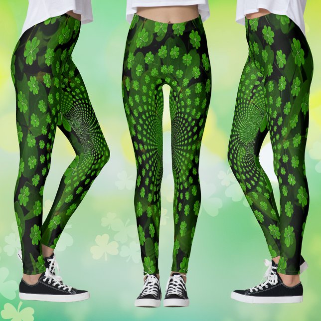 Four Leaf Clover Kaleidoscope Leggings (Four Leaf Clover Kaleidoscope Leggings)