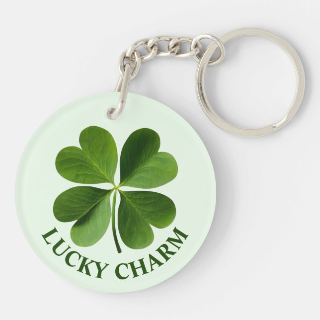Four Leaf Clover  Keychain (Back)