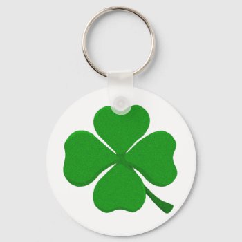 Four Leaf Clover Keychain by Pot_of_Gold at Zazzle