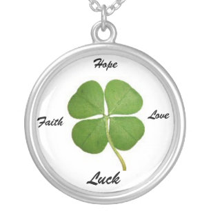 Four Leaf Clover Legend Silver Plated Necklace