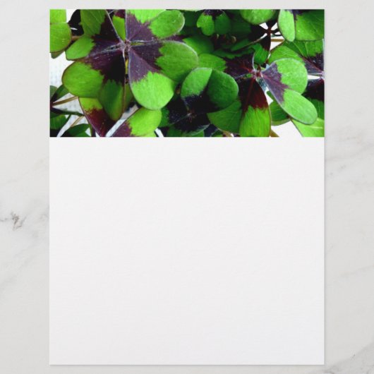 Four Leaf Clover Letterhead Shamrock St. Patrick’s (Front)