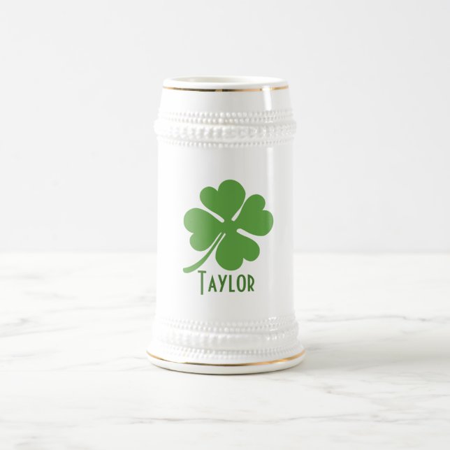 Four Leaf Clover Lucky Beer Stein (Center)