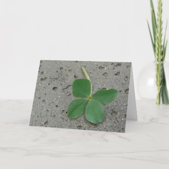 Four Leaf Clover - Lucky Charm Card (Front)
