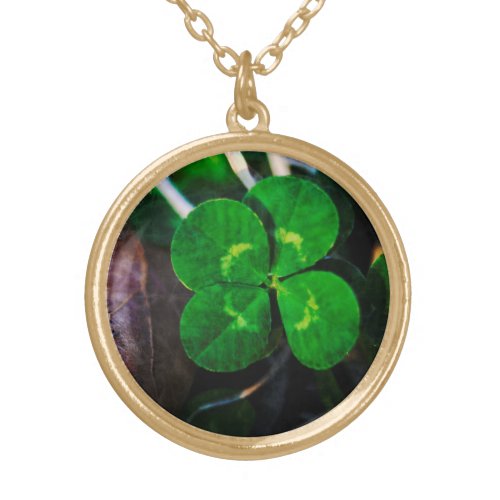 Four Leaf Clover Lucky Gold Plated Necklace
