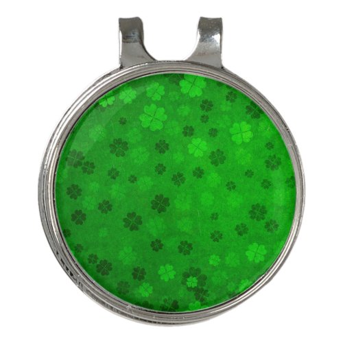 Four Leaf Clover Lucky Pattern Golf Hat Clip