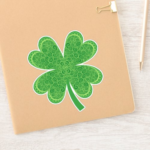 Four Leaf Clover Lucky Saint Patricks Day Sticker