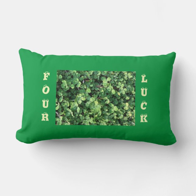 Four-leaf clover lumbar pillow (Front)