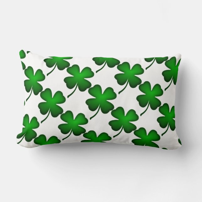 Four Leaf Clover Lumbar Pillow (Front)