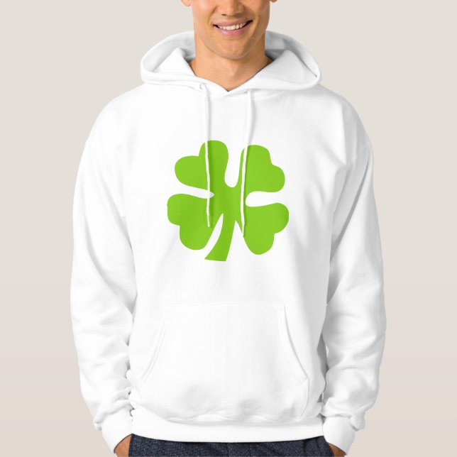 Four Leaf Clover - Martian Green Hoodie (Front)