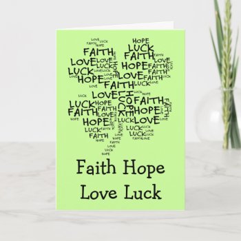 Four Leaf Clover Meaning: Hope  Faith  Love  Luck Card by egogenius at Zazzle