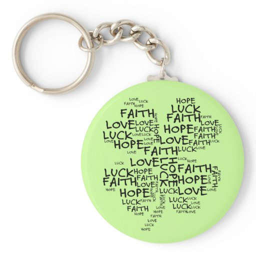 Four Leaf Clover Meaning: Hope, Faith, Love, Luck keychain
