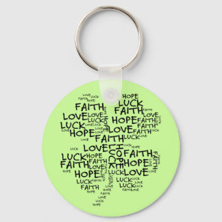 Four Leaf Clover Meaning: Hope, Faith, Love, Luck Keychain