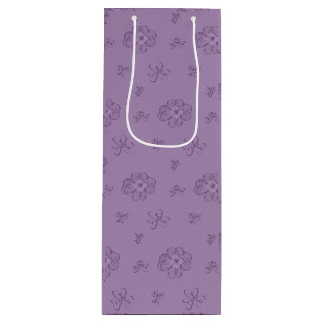 Four-Leaf Clover Muted Purple Gift Bag (Front)