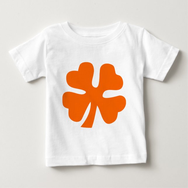 Four Leaf Clover - Orange Baby T-Shirt (Front)