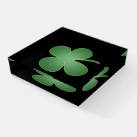 Green Clover Leaf Baseball, Zazzle