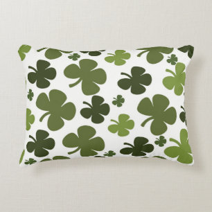 Four Leaf Clover Pattern Decorative Pillow
